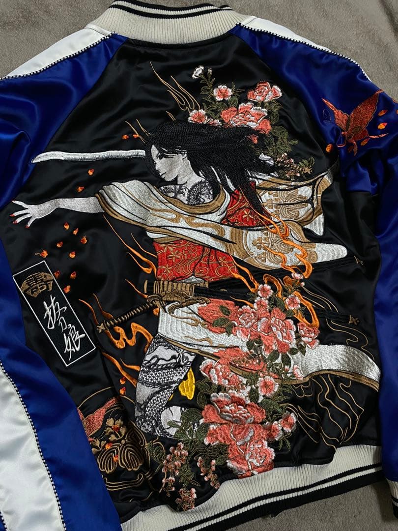 DEVINE 美品２面用 芸者龍 日本限定 unisex vintage サテン