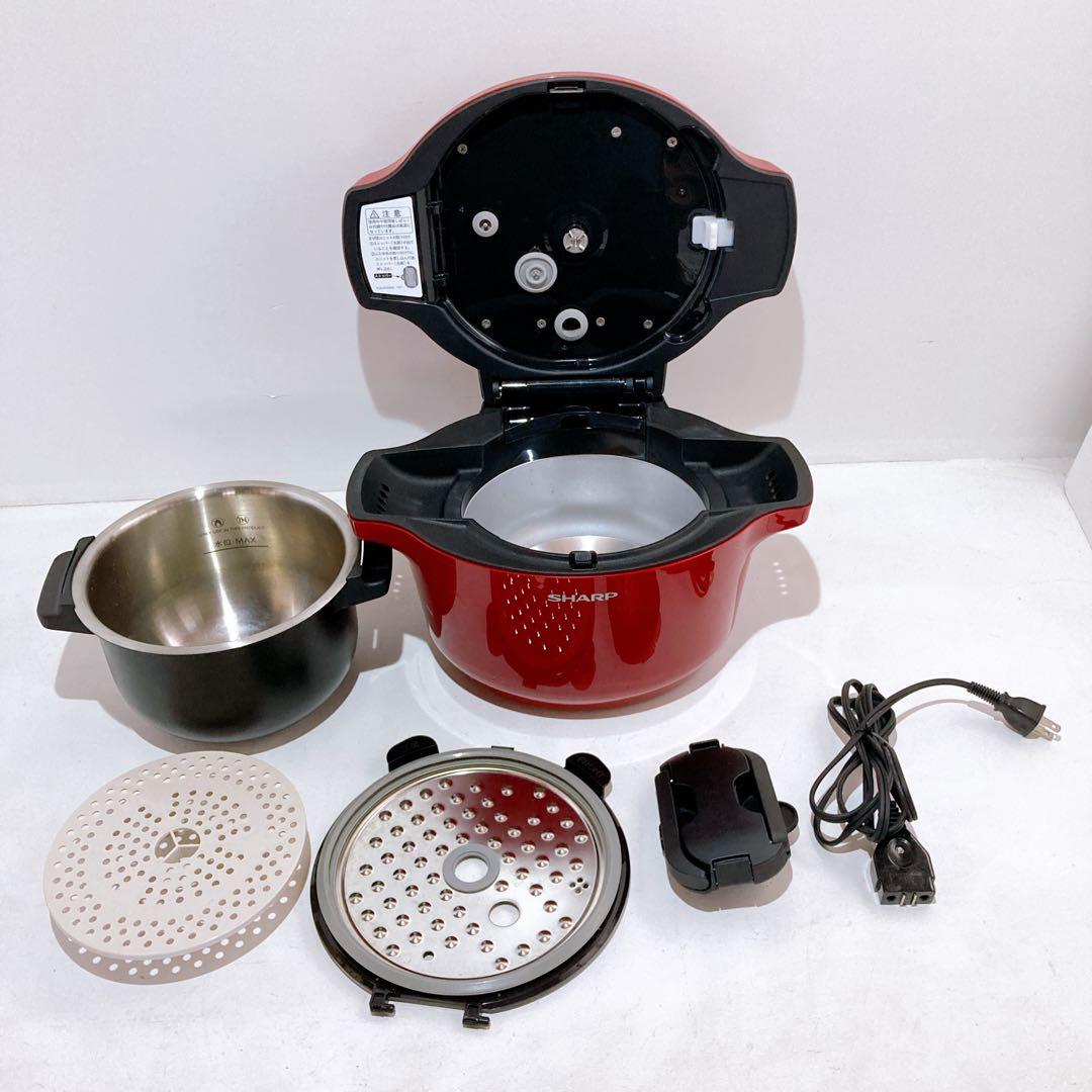 SHARP シャープ HEALSIO KN-HW16E-R 水なし自動調理鍋