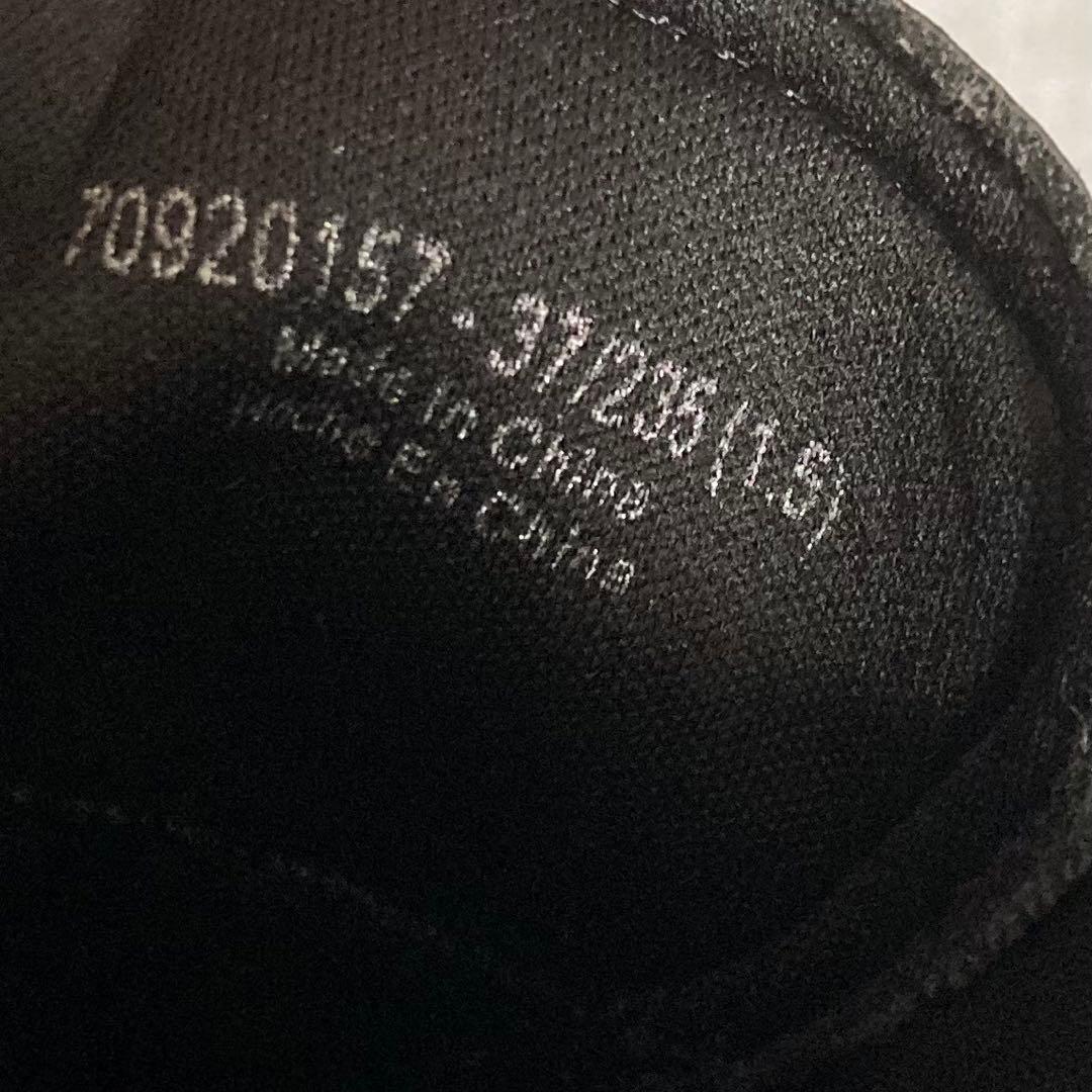 チャールズアンドキース　23.5　ジップアップ プラットフォームローファー　黒