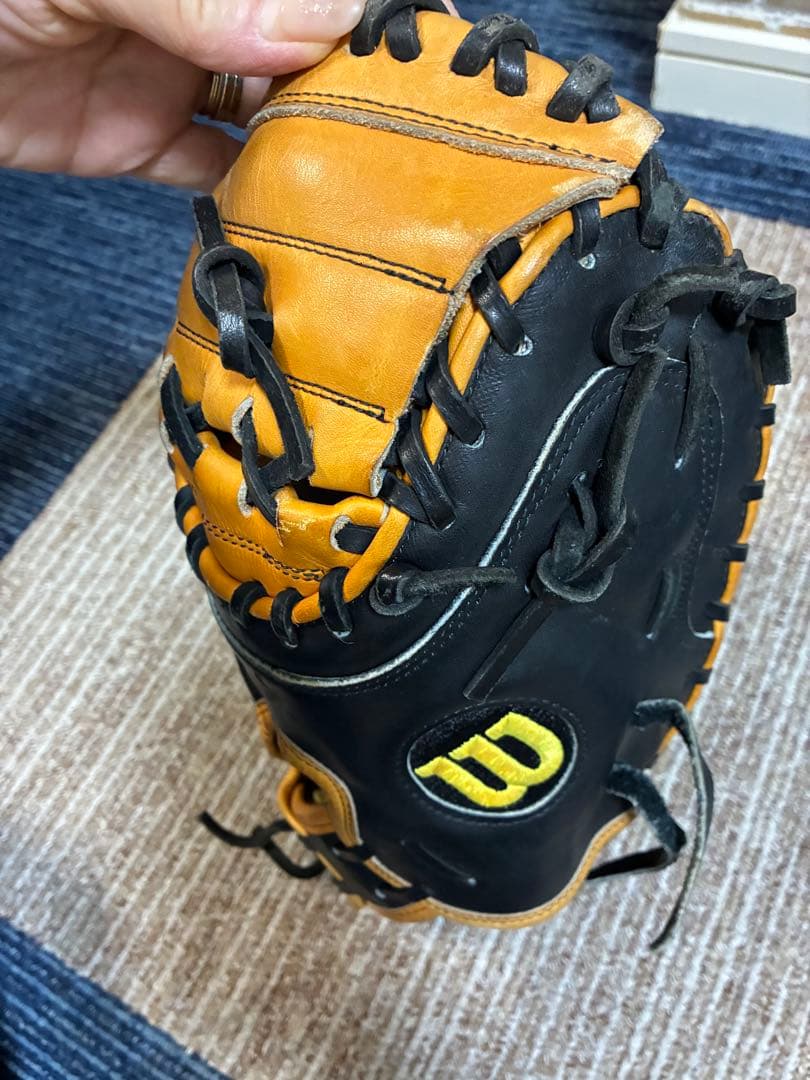 Wilson A2000 キャッチャーミット 黒/オレンジ