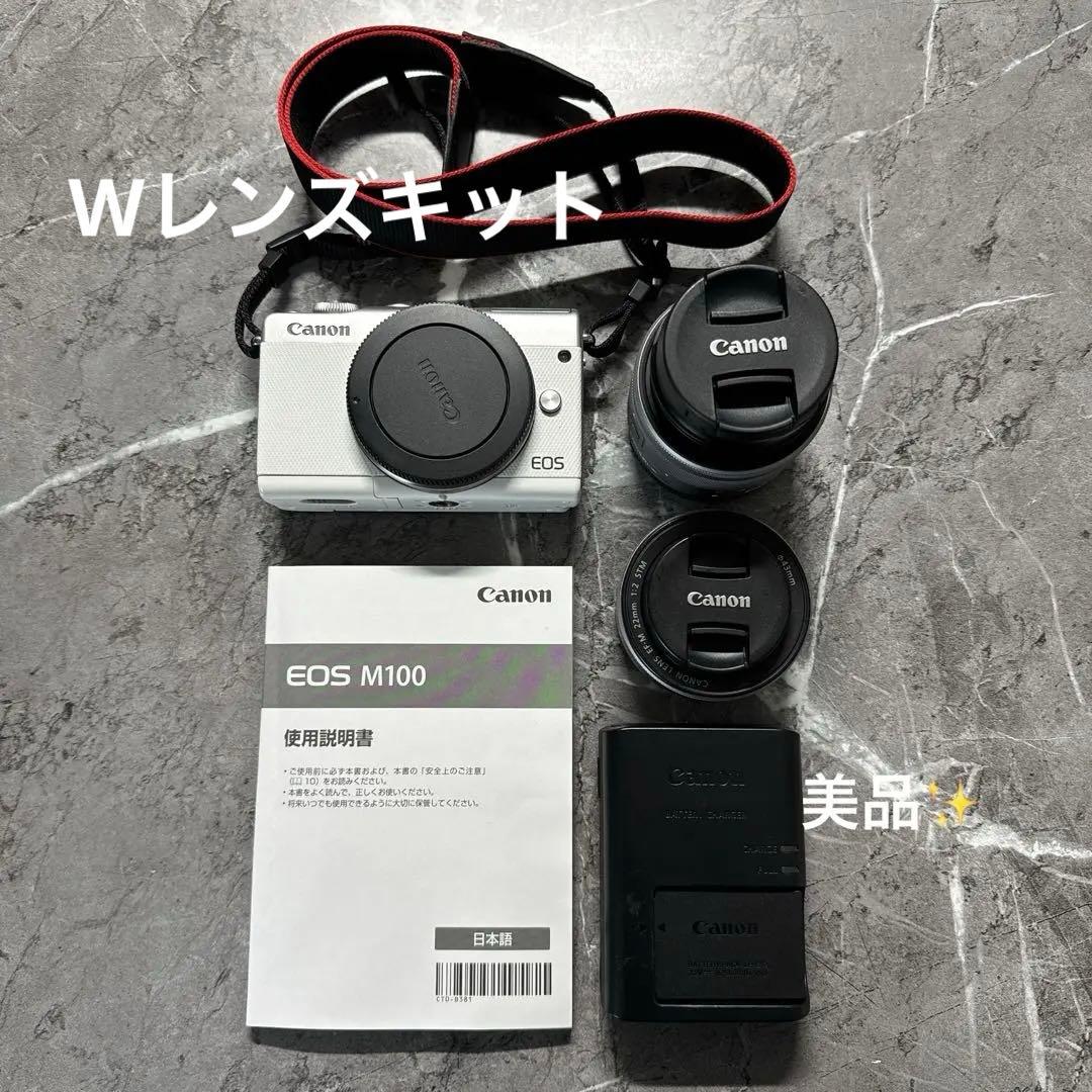 Canon キャノン EOS M100 ホワイト 箱無し　美品