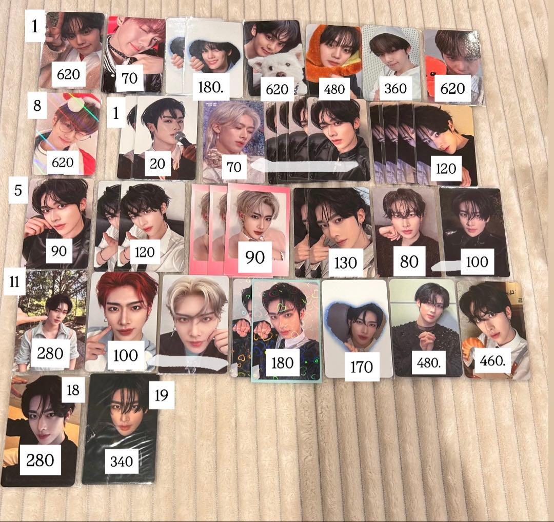 ゼベワン　ジウン　メテュ　テレ　ギュビン　ユジン　トレカ まとめ売り　バラ売り