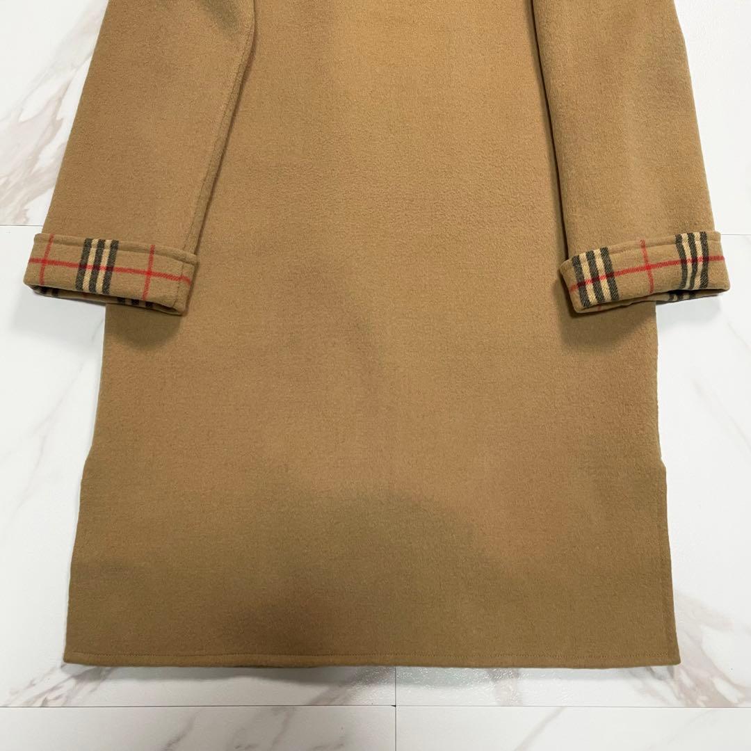 希少✨バーバリーズ ロングダッフルコート カシミヤ ダブルフェイス ノバチェック