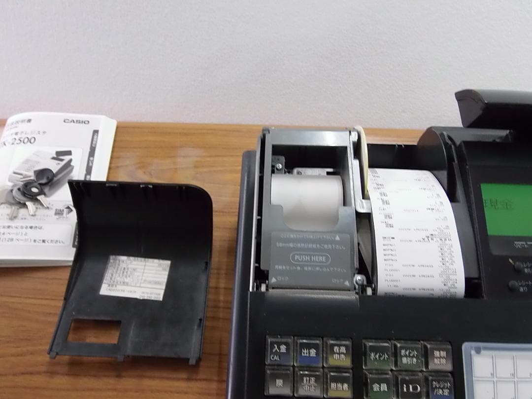 カシオ飲食店向72タッチ3面で可能TK-2500インボイスレジスター250428