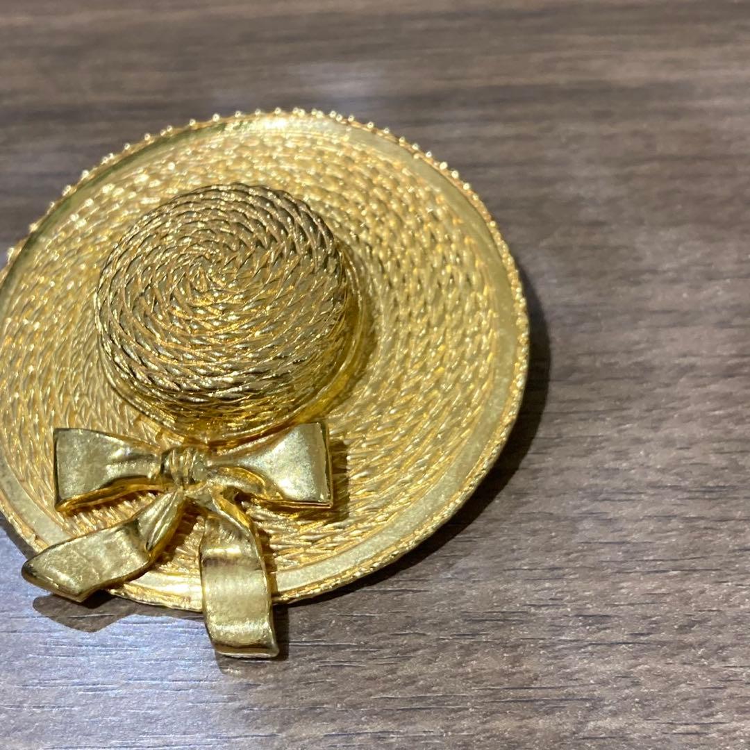 CHANEL シャネル アクセサリー ブローチ 麦わら帽子 レディース 人気