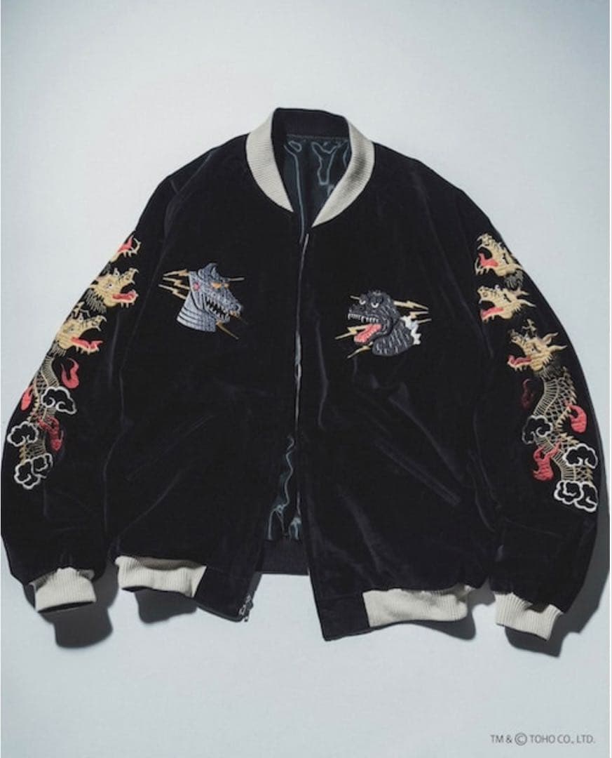 BEAMS JAPAN別注 東洋テーラー ゴジラ スカジャン L