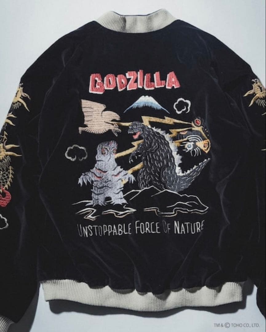 BEAMS JAPAN別注 東洋テーラー ゴジラ スカジャン L