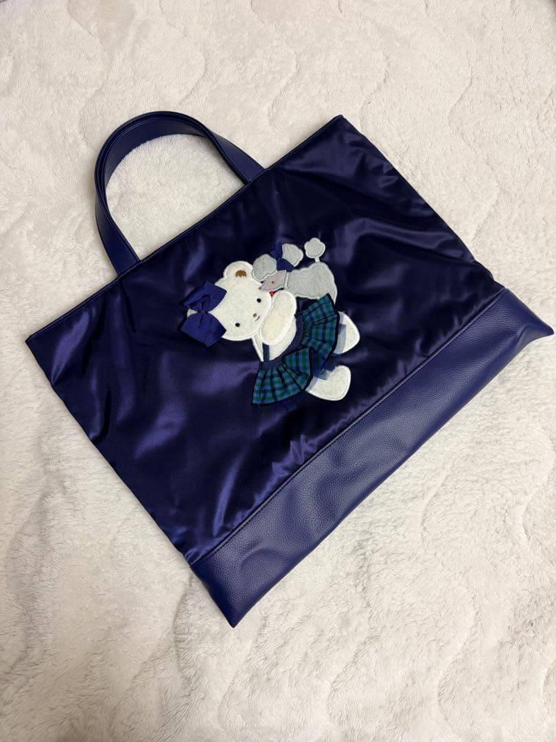 ファミリア bibiy コラボ　トートバッグ/ネイビー