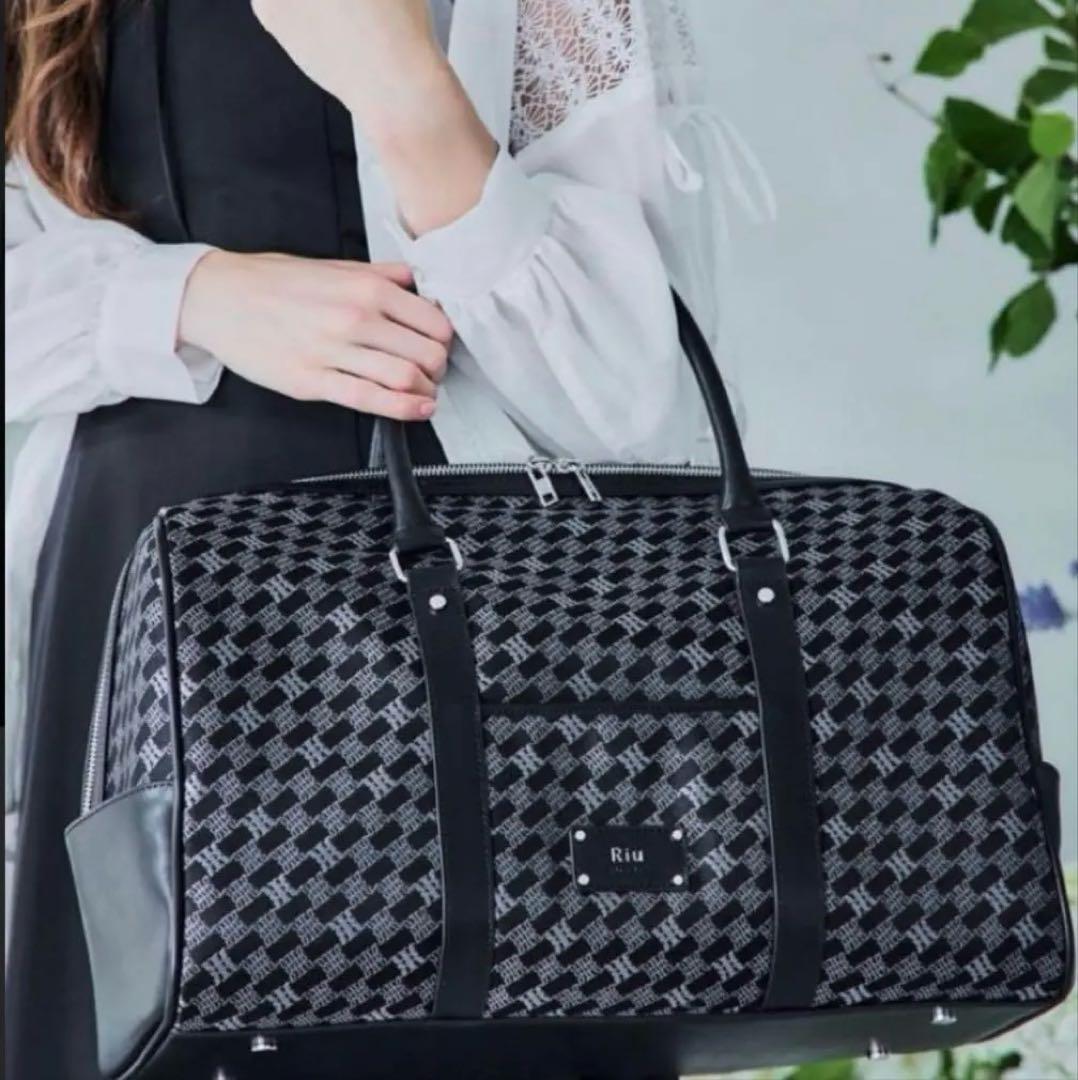 Riu チェック柄 2way ボストンバッグ