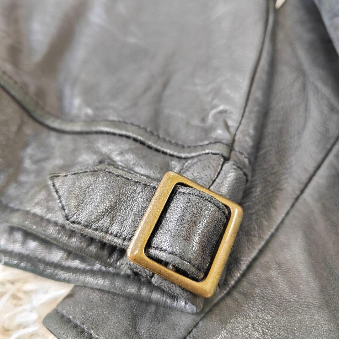 【極上ラムレザー】XL✨R.NEWBOLD シングルライダースジャケット 黒