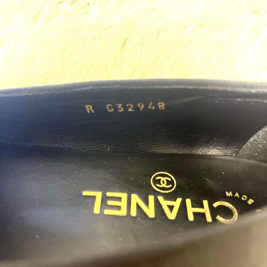 【美品】　CHANEL シャネル ココマーク　ローファー ブラック レディース