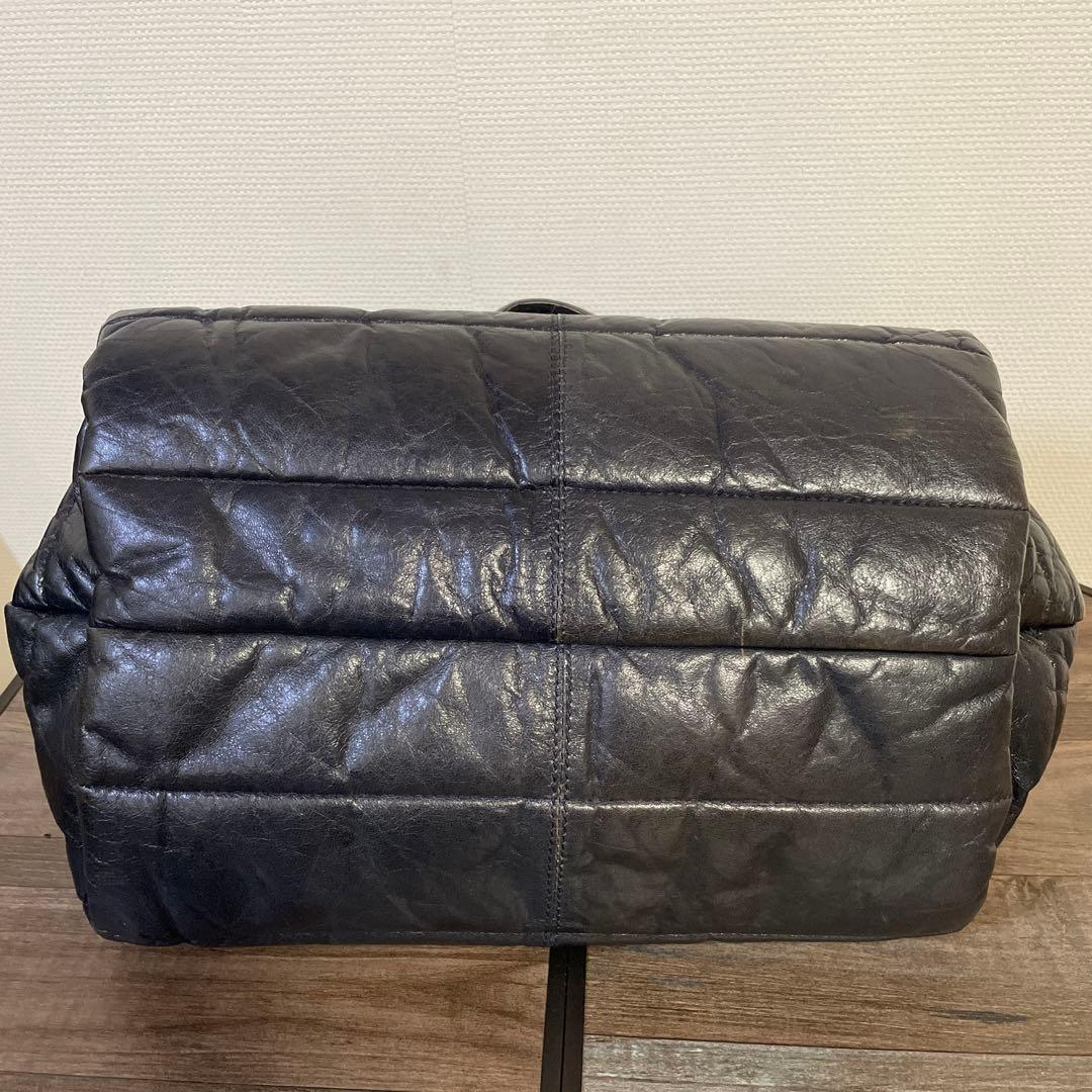 MONCLER レザーダウントートバッグ