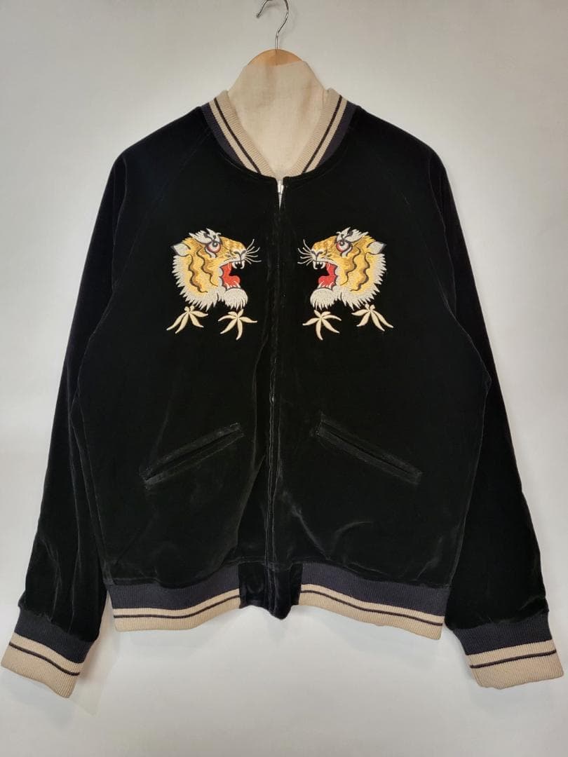 50'sライク刺繍ベロアリバーシブルスカジャン●サイズXXL●（商品番号4964