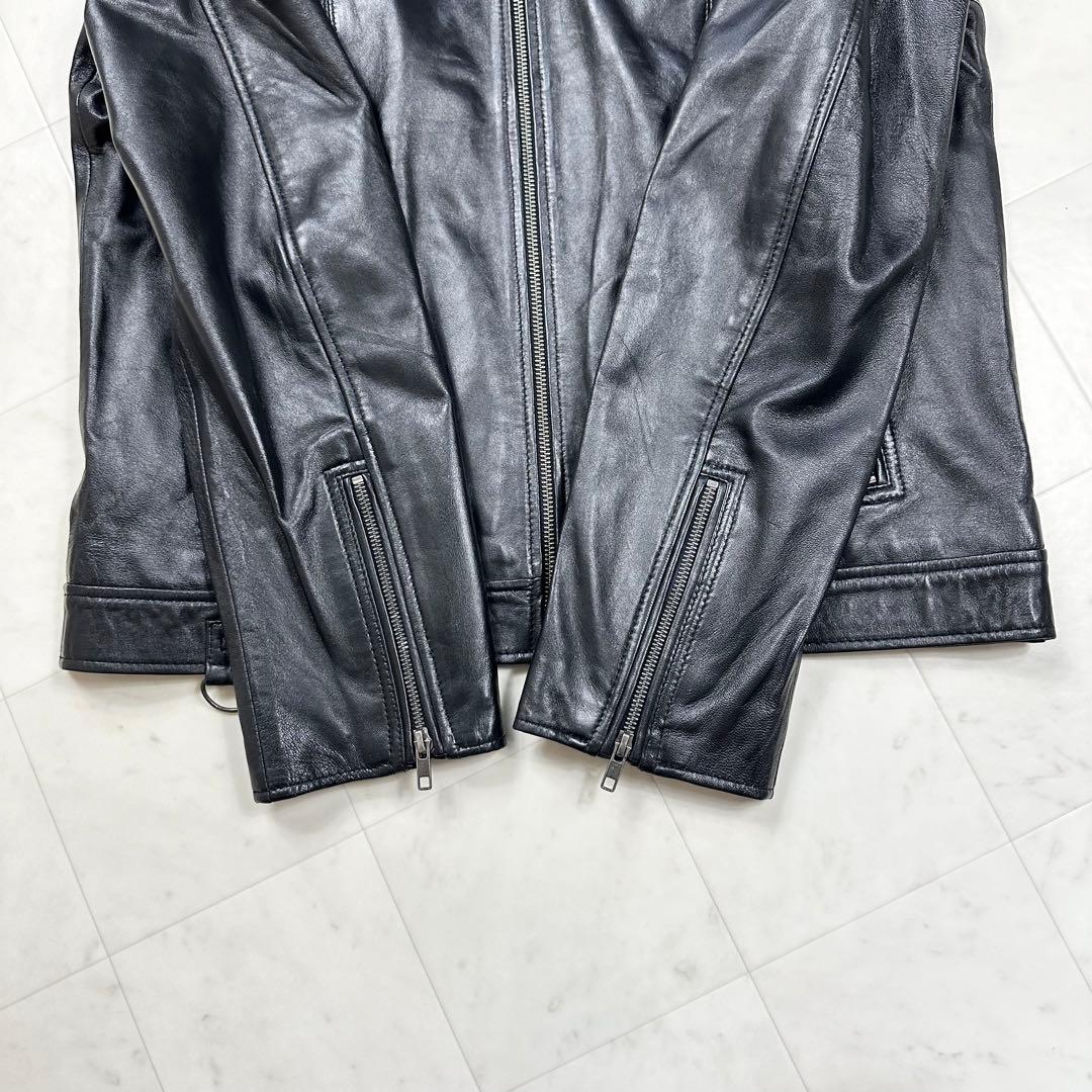 〈美品〉Liugoo Leathers【LL】シングルライダースジャケット 黒