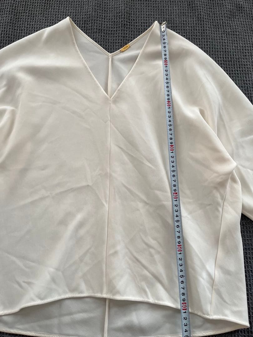 MUSE Deuxieme ClasseトリアセジョーゼットVネックプルオーバー