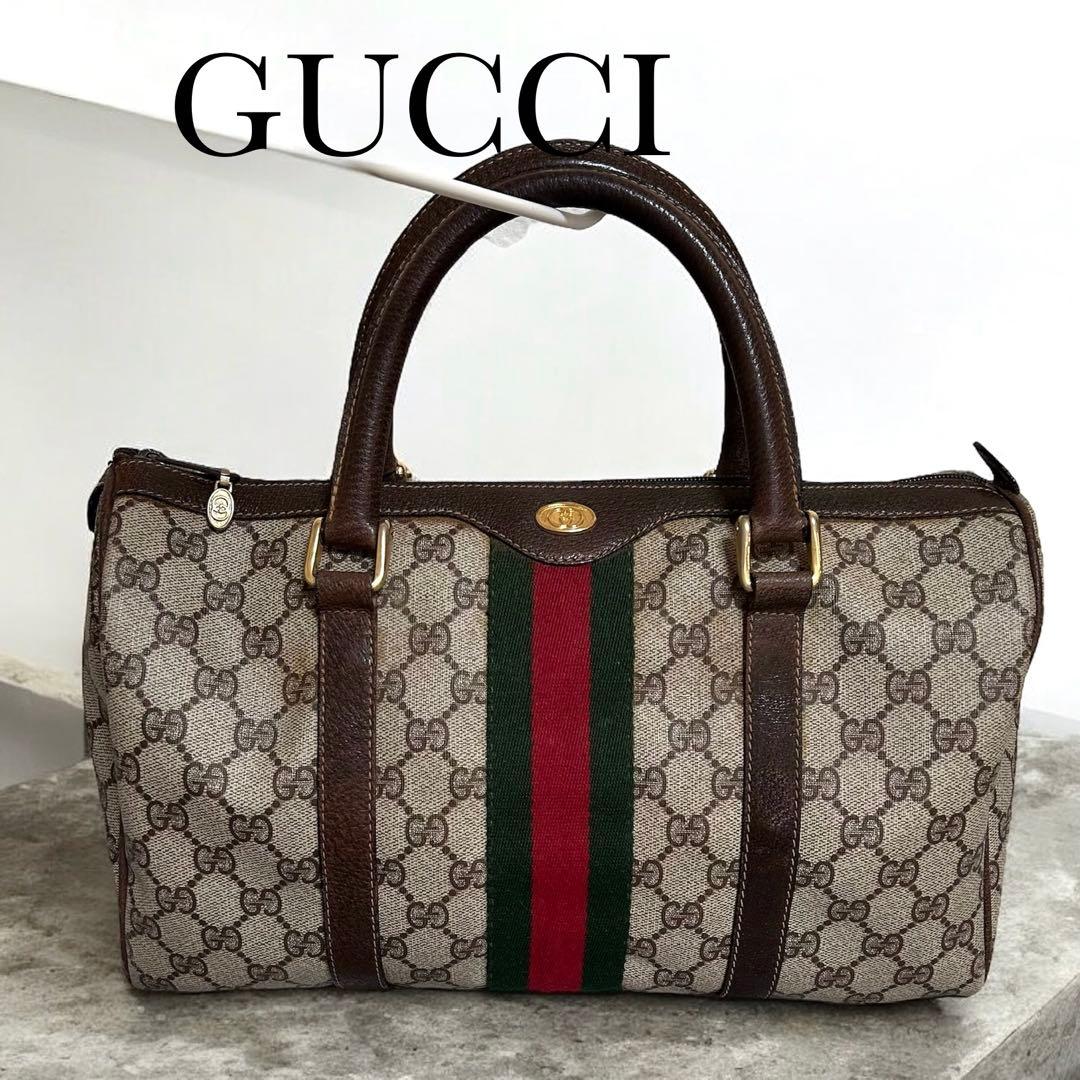 GUCCIオールドグッチ　シェリーライン　ミニボストン　ハンドバッグ