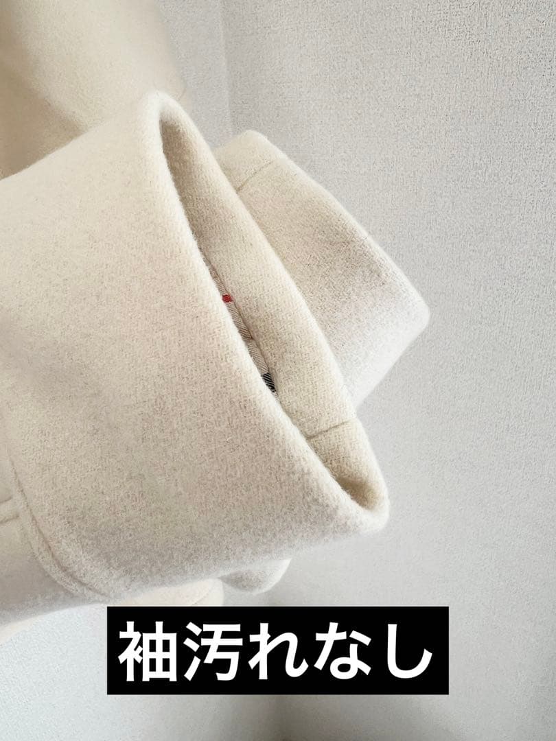 【極美品】バーバリーLONDON白Pコート130卒業式発表会フォーマル春用対応可