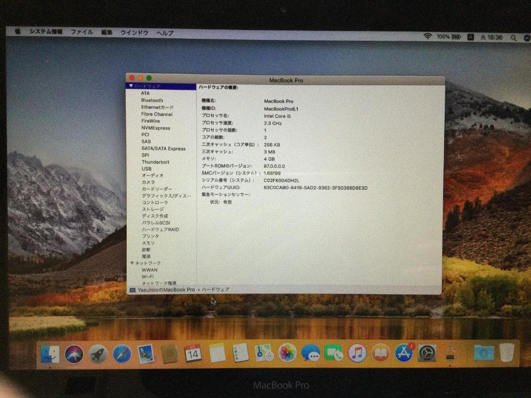 Apple MacBook Pro【Early 2011／MC700J/A】