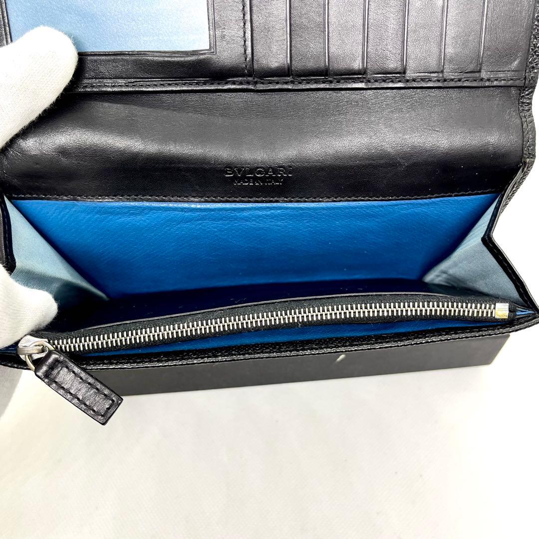 専用✨ブルガリ ロゴクリップ 二つ折り 長財布 サークルロゴ ブラック