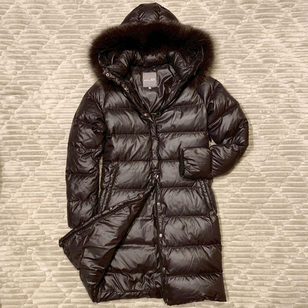 美品 デュベティカ デネブ ブラック ダウンジャケット フォックスファー 38