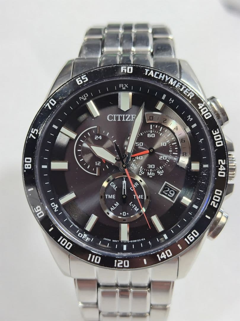 CITIZENシチズンアテッサ　エコドライブ　ソーラー電波時計　クロノグラフ