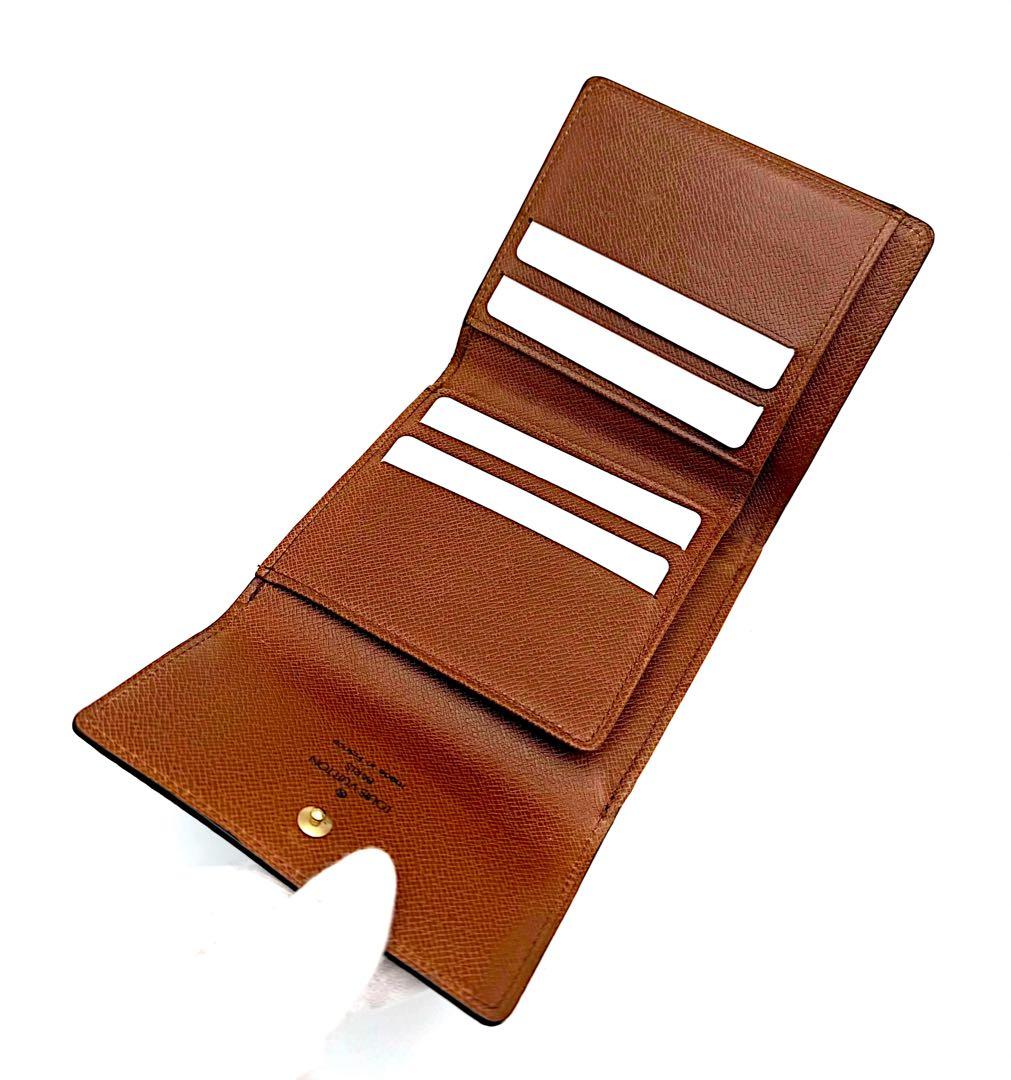 ルイヴィトン 三つ折り財布 ポルトモネビエカルトクレディ モノグラム ブラウン