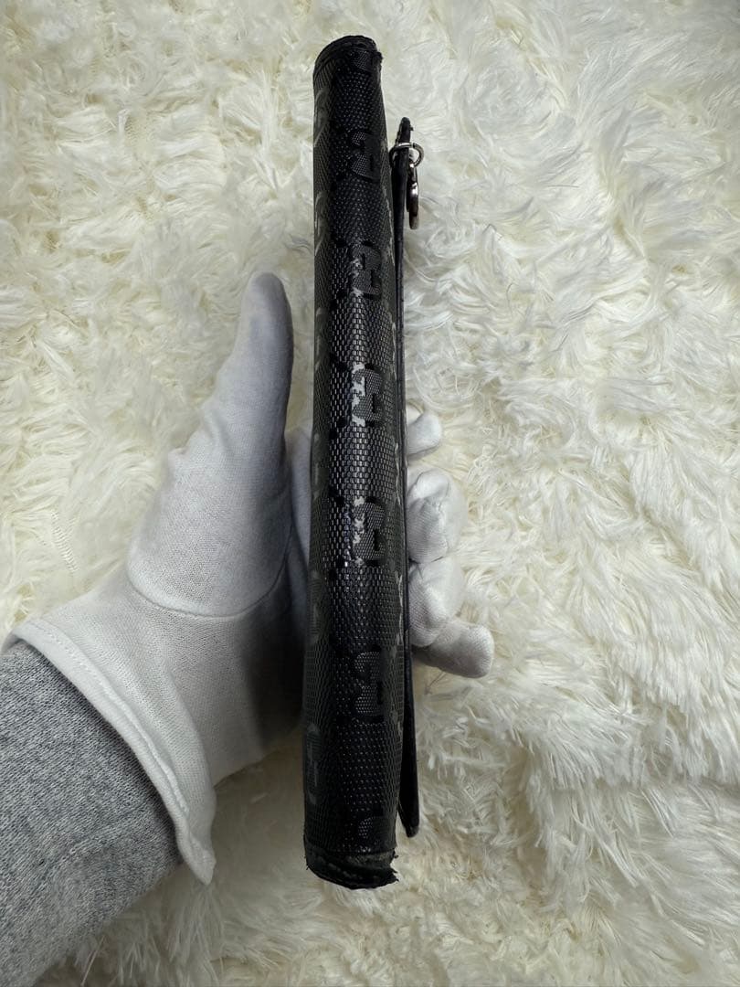 ◆GUCCI グッチ◆GGインプリメ 長財布 GGチャーム ブラック