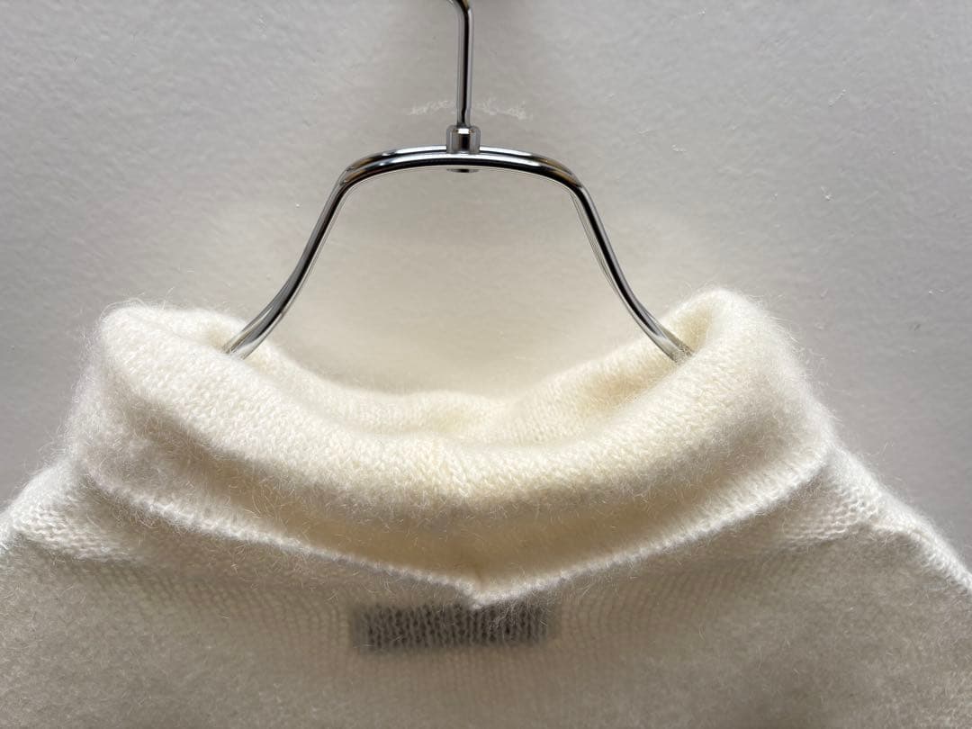 RUDE GALLERY モヘア　タートルネック　ニット　白　グレー　ウール