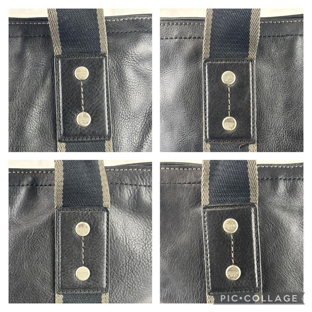 COACH レザー 2wayトートバッグ F70558 ブラック