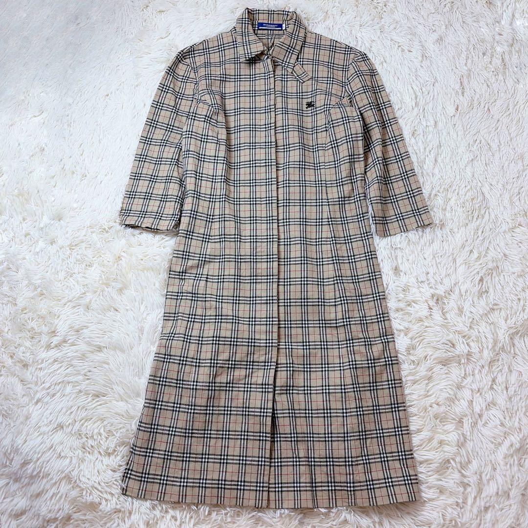 バーバリーブルーレーベル　シャツワンピース　ノバチェック　38 2way