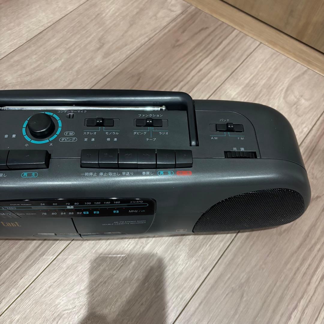 希少 美品✨　TCR-09 ステレオ FM/TV/AM ダブルカセットレコーダー