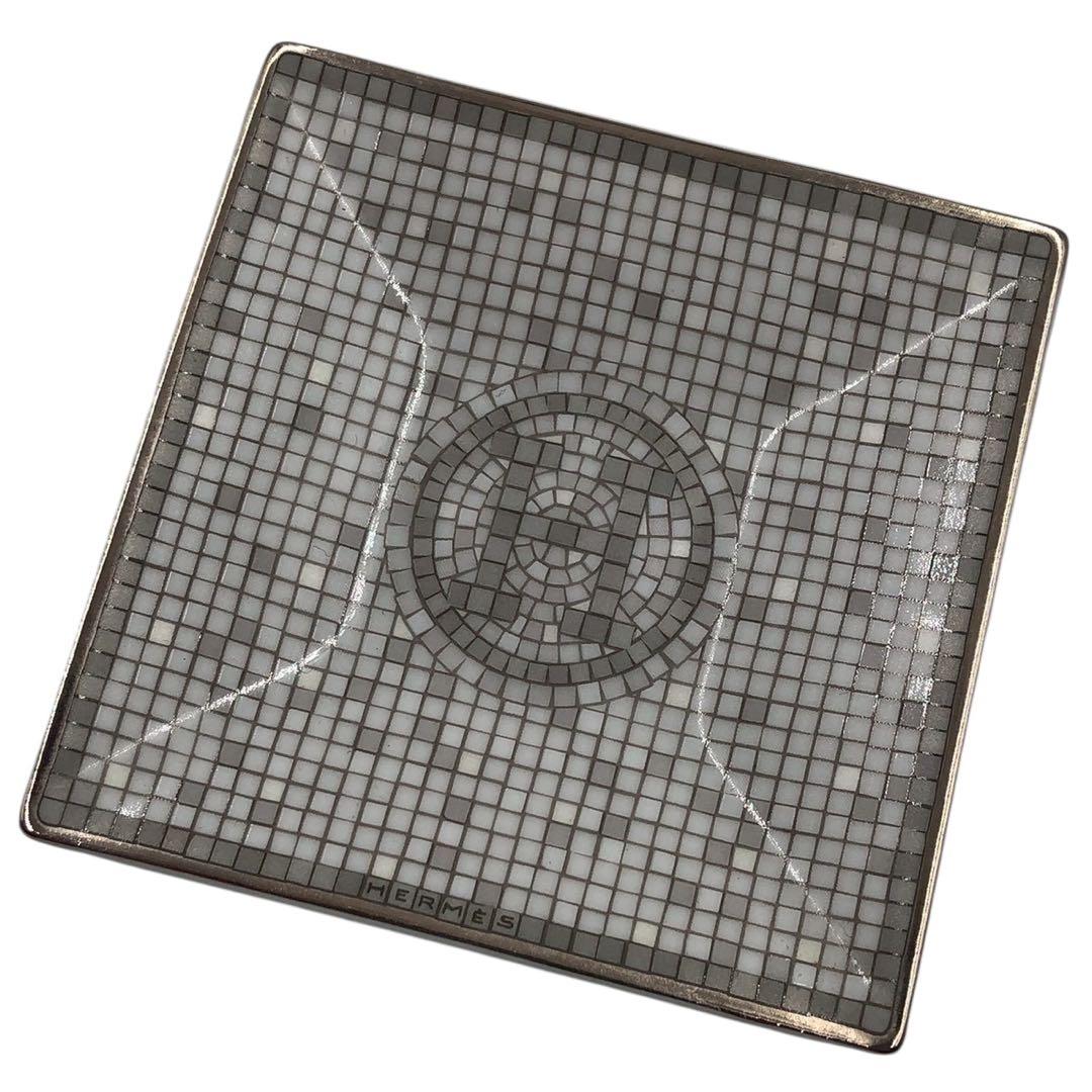 良品◎Hermès エルメス モザイク ヴァンキャトル プラチナ プチカレ