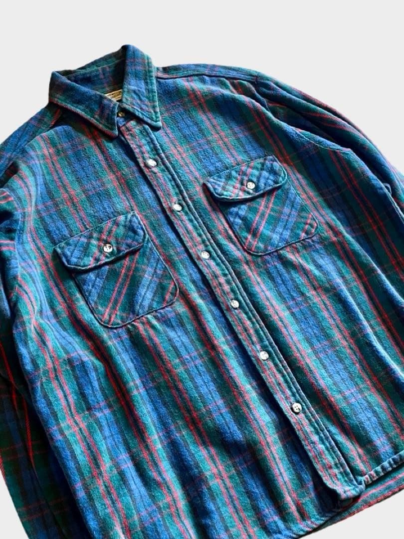 USA製 90s fivebrother ファイブブラザー ヘビーネルシャツ