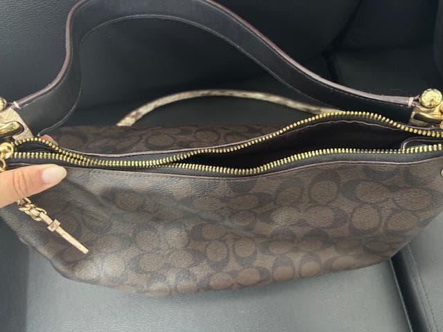 【purin3008】COACH ショルダーバッグ PVC×レザー