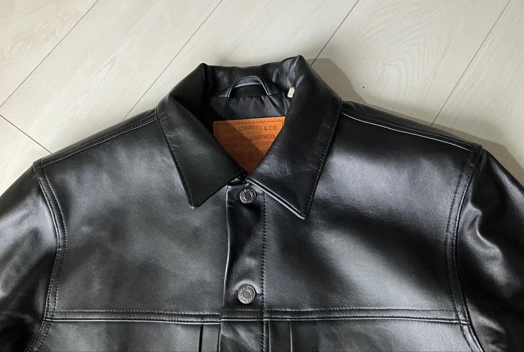 Levi's PREMIUM BLACK LEATHER JACKET M 本革