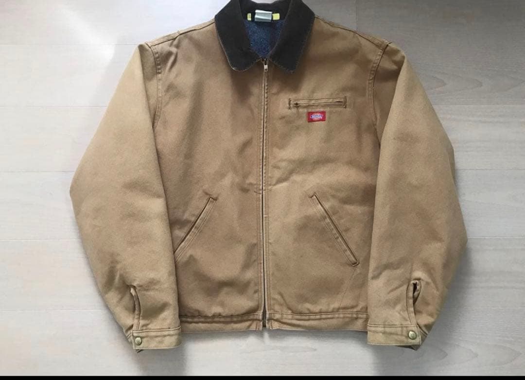 Dickies ベージュジャケット コーデュロイ襟　80s ヴィンテージ