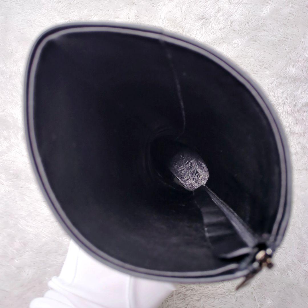 訳あり美品 プラダ ロングブーツ レザー ブラック 黒