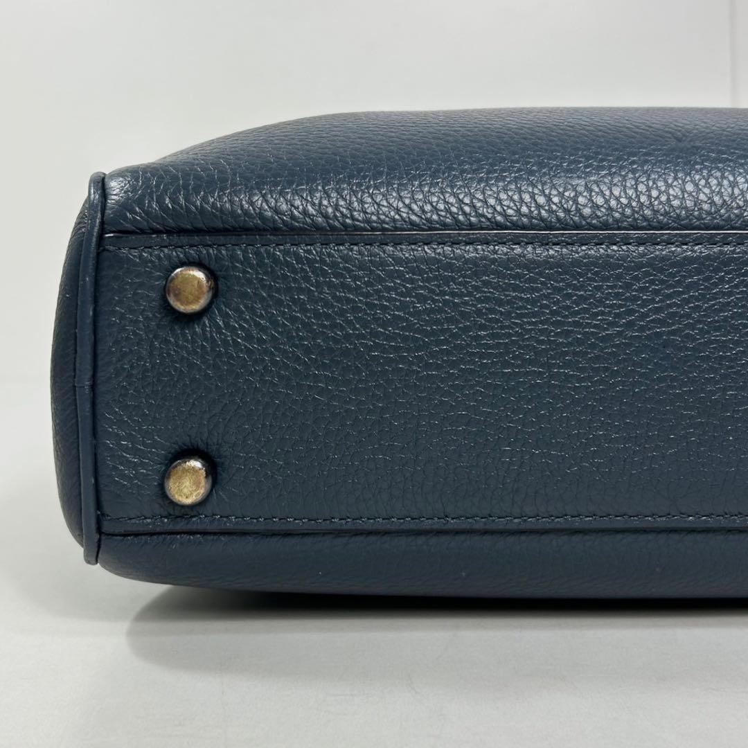 ✅【美品】定価12万　メンテ済み　コーチ　ビジネスバッグ　COACH ネイビー