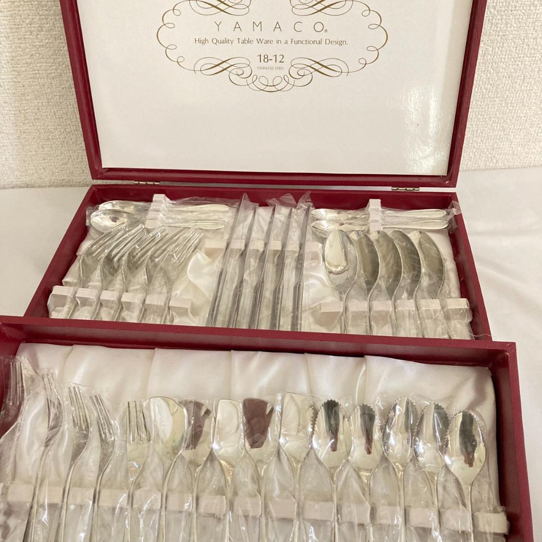 【未使用品】ヤマコ　YAMACO　18-12ステンレス カトラリーセット35本