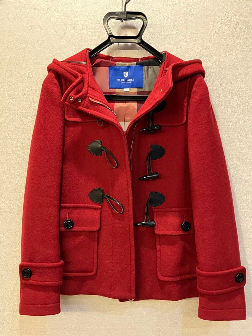 BLUE LABEL ダッフルコート レッド レディス