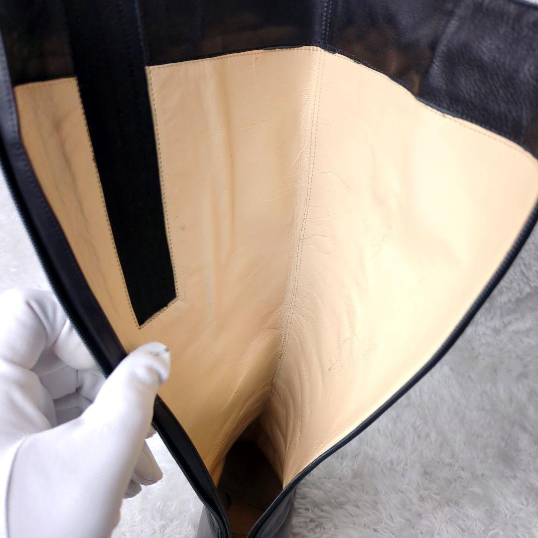 クリスチャンルブタン　ロングブーツ　黒　ブラック　22.5