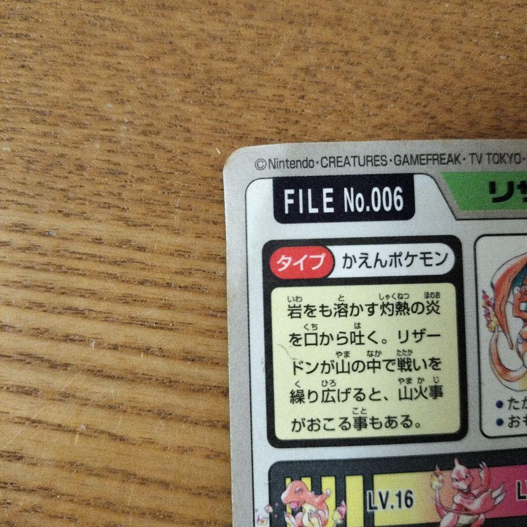 (希少)ポケットモンスター リザードン FILE No.006