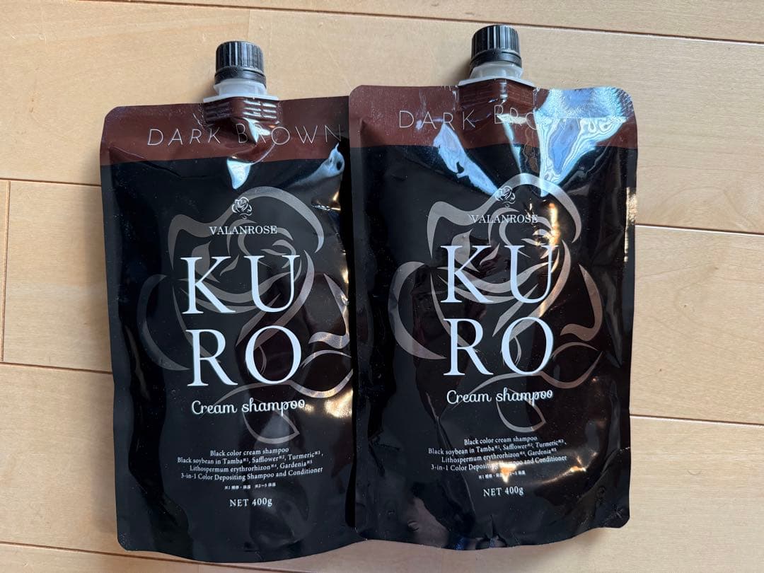 VALANROSE KURO ダークブラウン クリームシャンプー 400g二個