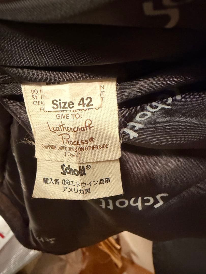 $*ロ様 Schott ショット　シングルライダース　642 size42 Ha