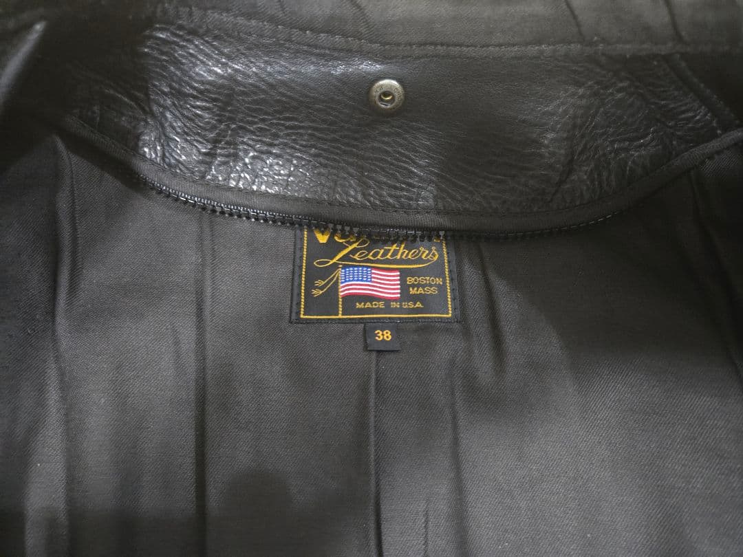 【美品】VANSON タイプB ライナー付 シングルライダース 38　値下げ中