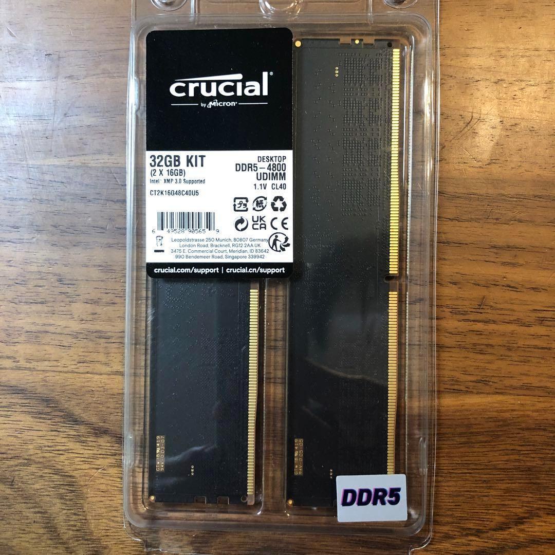 クルーシャル デスクトップ用メモリ 16GBX2枚 DDR5-4800