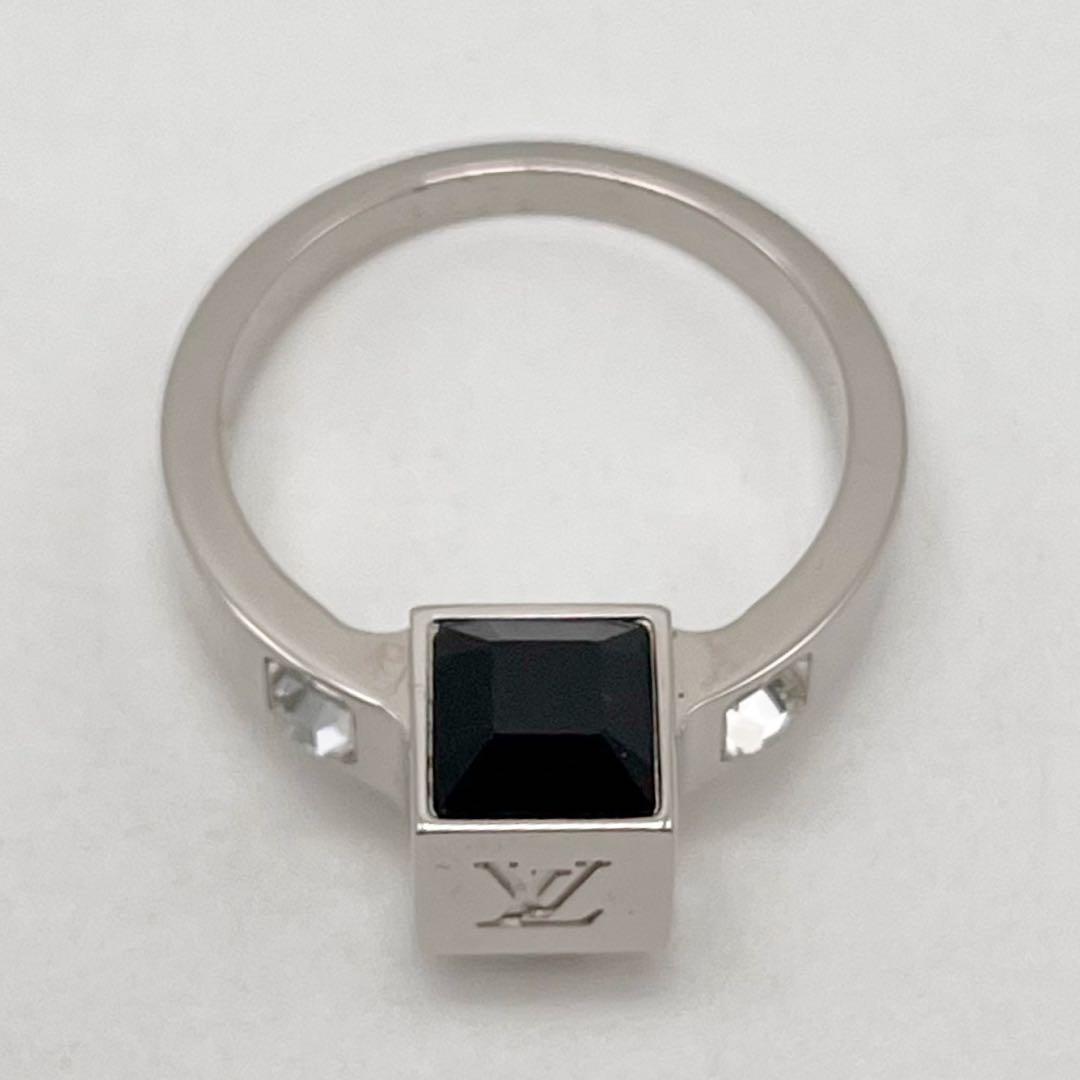ルイヴィトン バーグギャンブルリング L 指輪 シルバー ラインストーン 美品
