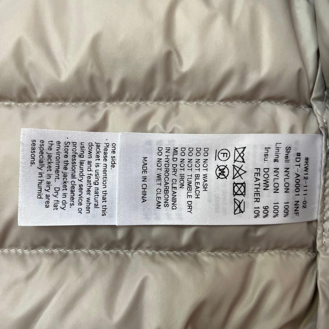 DANTON ダントン インナーダウン クルーネック オイスターホワイト 34