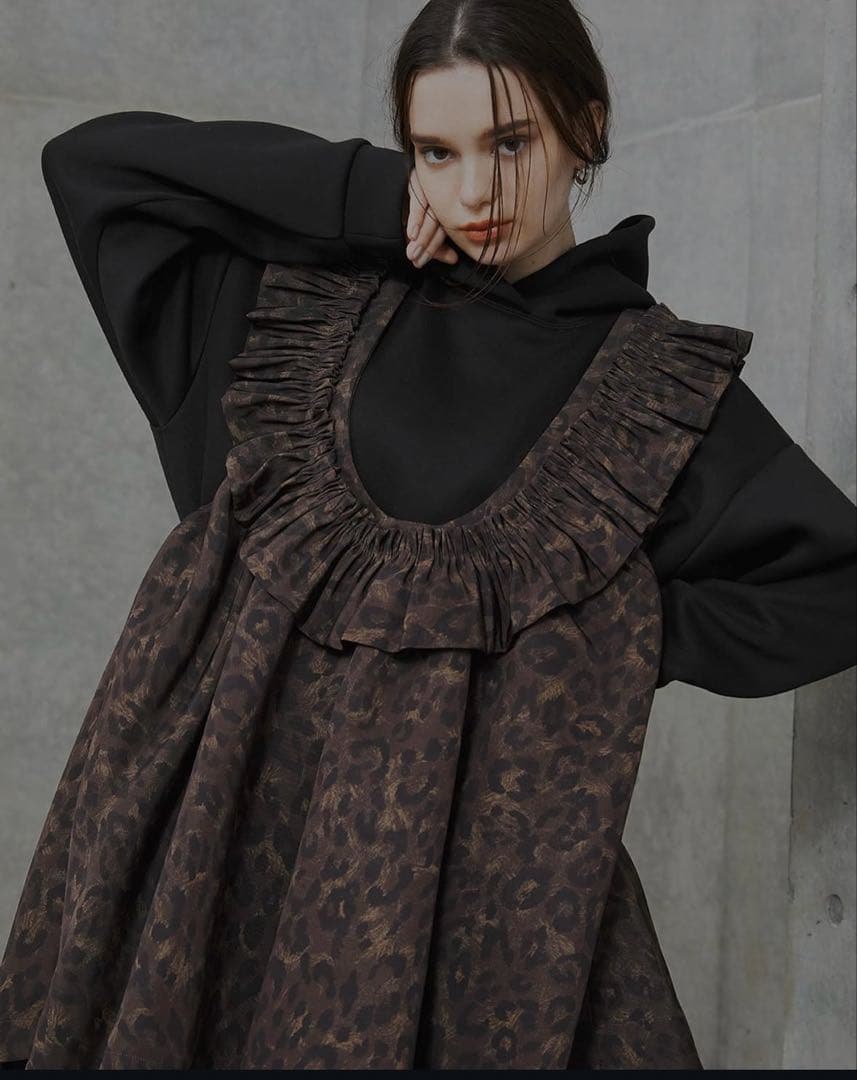 [COEL]レオパードフリルミニワンピース