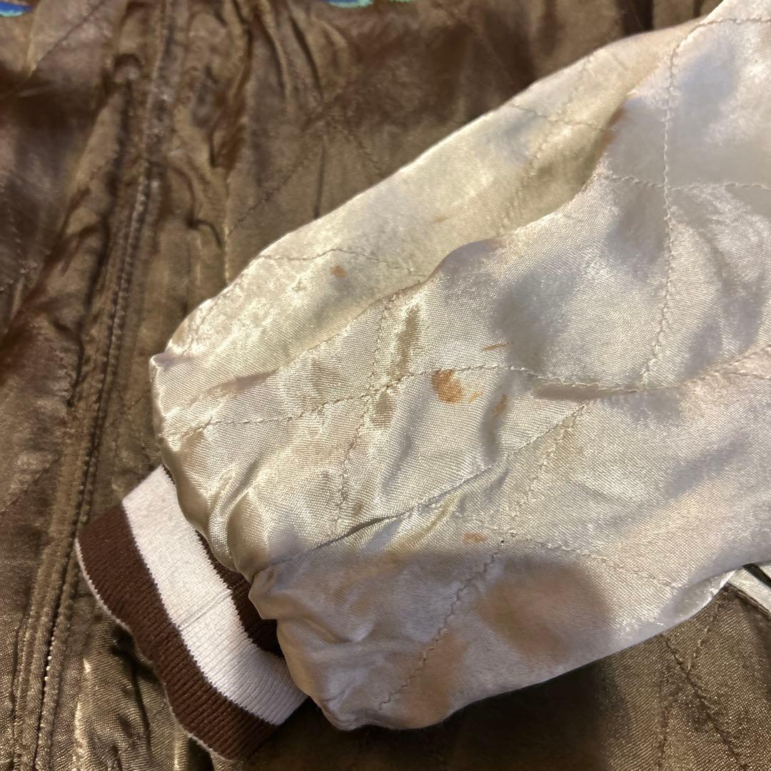 BGCO HAWAII ハワイ　オリーブグリーン スカジャン 刺繍　サイズL